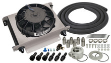 Derale 15660 - 25 Row Hyper-Cool Remote Engine Oil Cooler Kit, -8AN