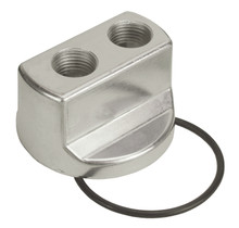 Derale 15703 - Standard Engine Spin On Adapter with 1/2" NPT Ports, 3/4"-16 Engine Thread