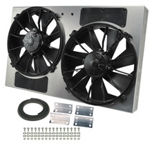 Derale 16836 - Powerpack - High Output Dual 12" Electric RAD Fan/Aluminum Shroud Kit