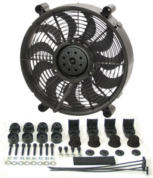Derale 16212 - 12" High Output Single RAD Pusher/Puller Fan with Premium Mount Kit