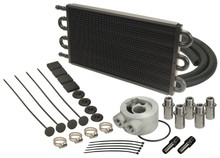 Derale 15502 - 6 Pass Series 7000 Alum/Copper Universal Engine Oil Cooler Kit Sandwich Adapter