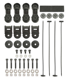 Derale 16746 - Premium High Output RAD Fan Mnt. Kit w/ Ratcheting Brackets / Nylon Rods / Clips
