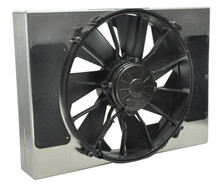Derale 16814 - High Output Single 12" Electric RAD Fan/Aluminum Shroud Kit