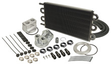 Derale 15551 - 6 Pass Series 7000 Alum/Copper Universal Engine Oil Cooler Kit, Spin On Adapter