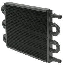 Derale 15831 - 6 Pass Econo-Cool Tube & Fin Replacement Cooler, 1/2" Barb Inlets