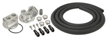 Derale 15718 - Engine Oil Filter Relocation Kit, 1/2" NPT Ports w/ 20x1.5mm Engine Thread Size