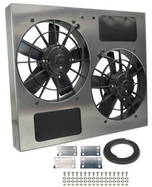 Derale 16835 - Powerpack - High Output Dual 11" Electric RAD Fan/Aluminum Shroud Kit