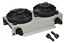 Derale 15845 - 19 Row Hyper-Cool Dual Cool Remote Fluid Cooler, -10AN