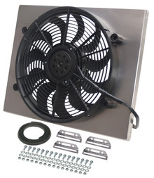 Derale 16822 - Powerpack - High Output Single 17" Electric RAD Fan/Aluminum Shroud Kit