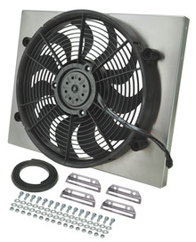 Derale 16823 - Powerpack - High Output Single 17" Electric RAD Fan/Aluminum Shroud Kit
