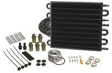 Derale 15902 - 4 & 6 Pass Dual Circuit Tube&Fin Cooler, 11/32" & 1/2" Barb