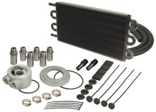 Derale 15505 - 6 Pass Series 7000 Alum/Copper Universal Engine Oil Cooler Kit Sandwich Adapter