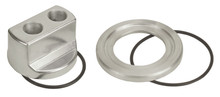 Derale 15705 - Standard Engine Spin On Adapter with 1/2" NPT Ports, 13/16"-16 Engine Thread