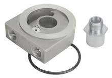 Derale 25770 - Low Profile Pressure relief Sandwich Adapter w/ 3/8" NPT Ports & 3/4"-16 Thread