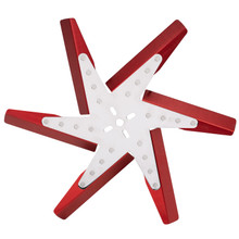 Derale 19418 - 18" High Performance Aluminum Standard Rotation Flex Fan Red Blade w/ Chrome Hub