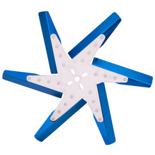 Derale 19518 - 18" High Performance Alum Standard Rotation Flex Fan, Blue Blade with Chrome Hub