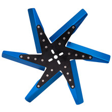 Derale 19918 - 18" High Performance Aluminum Standard Rotation Flex Fan Blue Blade w/ Black Hub