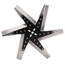 Derale 19318 - 18" High Performance Stainless Steel Reverse Rotation Flex Fan, Black Hub