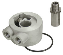 Derale 25730 - Thermostatic Sandwich Adapter with 3/8" NPT Ports and 3/4"-16 Filter Thread