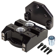 Derale 35708 - Premium -10AN Ports Up Single Filter Mount, 3/4"-16 Filter Threads