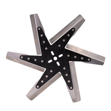 Derale 19117 - 17" High Performance Stainless Steel Standard Rotation Flex Fan, Black Hub