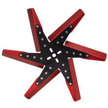 Derale 19818 - 18" High Performance Aluminum Standard Rotation Flex Fan, Red Blade w/ Black Hub