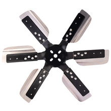 Derale 17619 - 19" Heavy Duty Stainless Steel Reverse Rotation Flex Fan, Black Hub