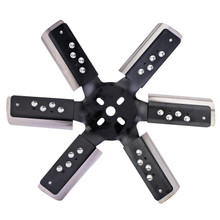 Derale 17015 - 15" Heavy Duty Stainless Steel Standard Rotation Flex Fan, Black Hub