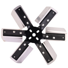 Derale 17013 - 13" Heavy Duty Stainless Steel Standard Rotation Flex Fan, Black Hub