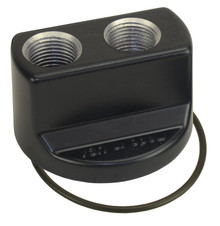 Derale 35724 - Premium Engine Spin On Adapter with -10AN O-ring Ports, 22x1.5mm Filter Thread