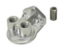 Derale 25728 - Single Ports Up 1/2" NPT Filter Mount with 13/16"-16 Filter Threads