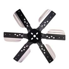 Derale 17017 - 17" Heavy Duty Stainless Steel Standard Rotation Flex Fan, Black Hub