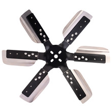 Derale 17019 - 19" Heavy Duty Stainless Steel Standard Rotation Flex Fan, Black Hub