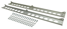Derale 50022 - Dual Stacked Plate Brushed Aluminum Brackets With Mounting Hardware