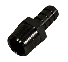 Derale 98101 - Straight Hose Barb Fitting, 3/8" NPT Male x 3/8" Barb, Each