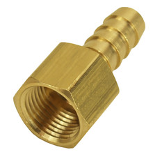 Derale 98105 - Straight Hose Barb Fitting, 3/8" NPT Female x 3/8" Barb, Each