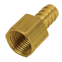 Derale 98106 - Straight Hose Barb Fitting, 1/2" NPT Female x 1/2" Barb, Each