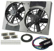 Derale 66831 - Powerpack - High Output Dual 11" RAD Fan/Alum Shroud Kit w/ PWM Controller