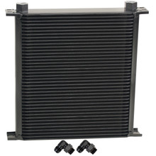 Derale 54080 - 40 Row Series 10000 Stack Plate Fluid Cooler, 90 degree swivel -10AN