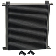 Derale 54088 - 40 Row Series 10000 Stack Plate Fluid Cooler, 90 degree swivel -8AN