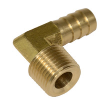 Derale 98244 - 1/2" NPT Male x 1/2" Barb 90° Hose Fitting, Each