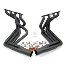 Doug's Headers D381-B - 2 1/8" 4-Tube Full Length Header Chevrolet Corvette Big Block Chevrolet 63-82 Sidemount Hi-Temp Black Coating