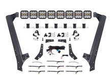 Diode Dynamics DD7266 - Jeep JK SS5 Pro CrossLink Windshield White Combo Lightbar Kit