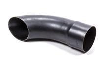 Dynatech 780-00200 - Exhaust Tip - Slip-On - 3.5 in Diameter - 9.75 in Long - Single Wall - Cut Edge - Angled Cut - Turndown Style - Steel - Black Paint - Each