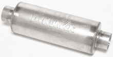 Dynomax 17223 - Muffler - Ultra Flo Welded - 3 in Center Inlet - 3 in Center Outlet - 14 x 6 in Round Body - 19 in Long - Stainless - Natural - Universal - Each