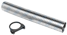 Dynomax 36326 - Exhaust Flex Pipe - Clamp-On - Flexible - 2.5 in Inlet - 2.5 in Outlet - 18 in Long - Steel - Each