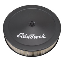 Edelbrock 1223 - Air Cleaner Pro-Flo Series Round Steel Top Paper Element 14In Dia X 3 75In Dropped Base