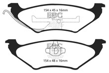 EBC DP21625 - 90-94 Ford Crown Victoria Greenstuff Rear Brake Pads