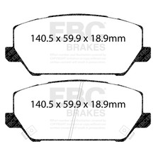 EBC DP22343 - 2019+ Hyundai Veloster (2nd Gen) 2.0L Turbo N Greenstuff Front Brake Pads