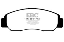 EBC DP31669C - 06-11 Acura CSX (Canada) 2.0 Redstuff Front Brake Pads